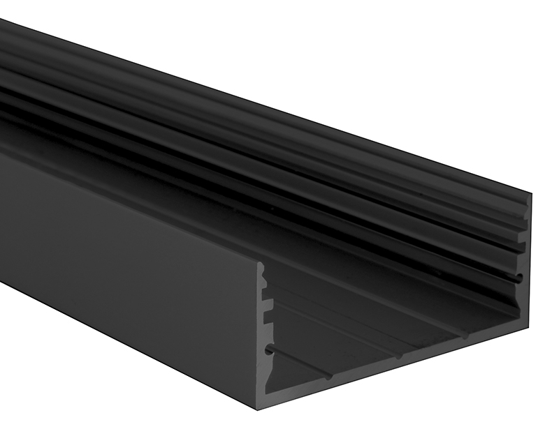 Proled - Profiel zwart L Line Low 2000 x 60 x 25 mm - L69F00LB