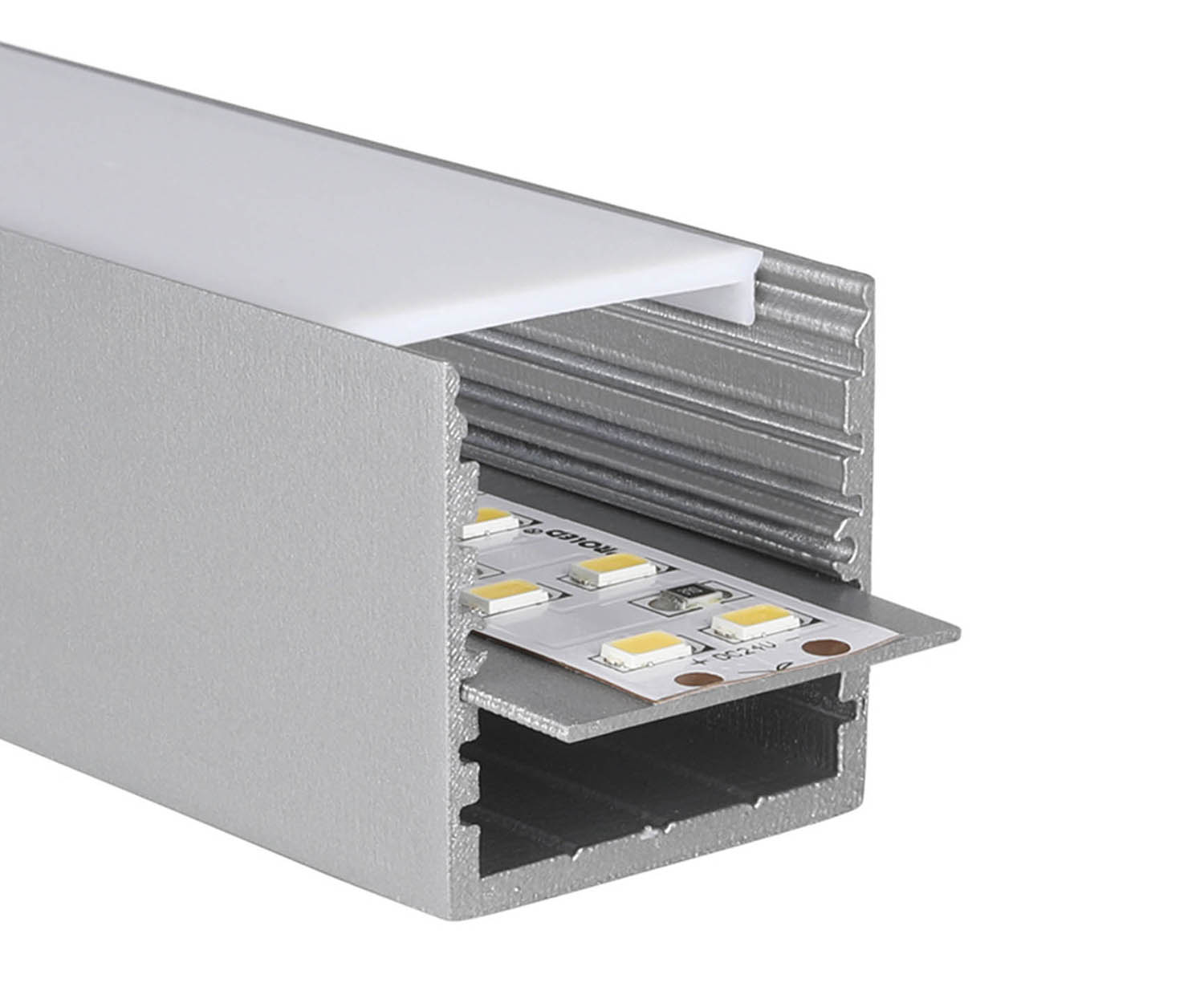 Proled - Inschuifprofiel wit voor SQ Line profiel 2000 x 32 x 1 mm - L69QSBBW