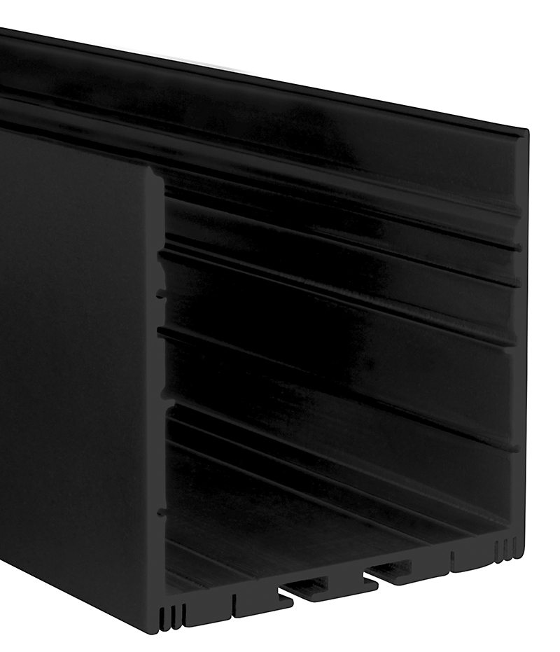 Proled - Profiel zwart XL Line Standard 2000 x 76 x 75 mm - L69X00SB