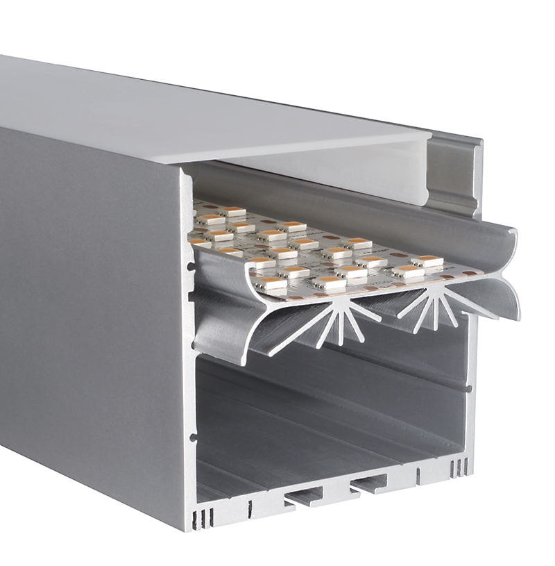 Proled - 200 cm inklikprofiel alu XSB met koelvinnen voor profiel - L69XSBX