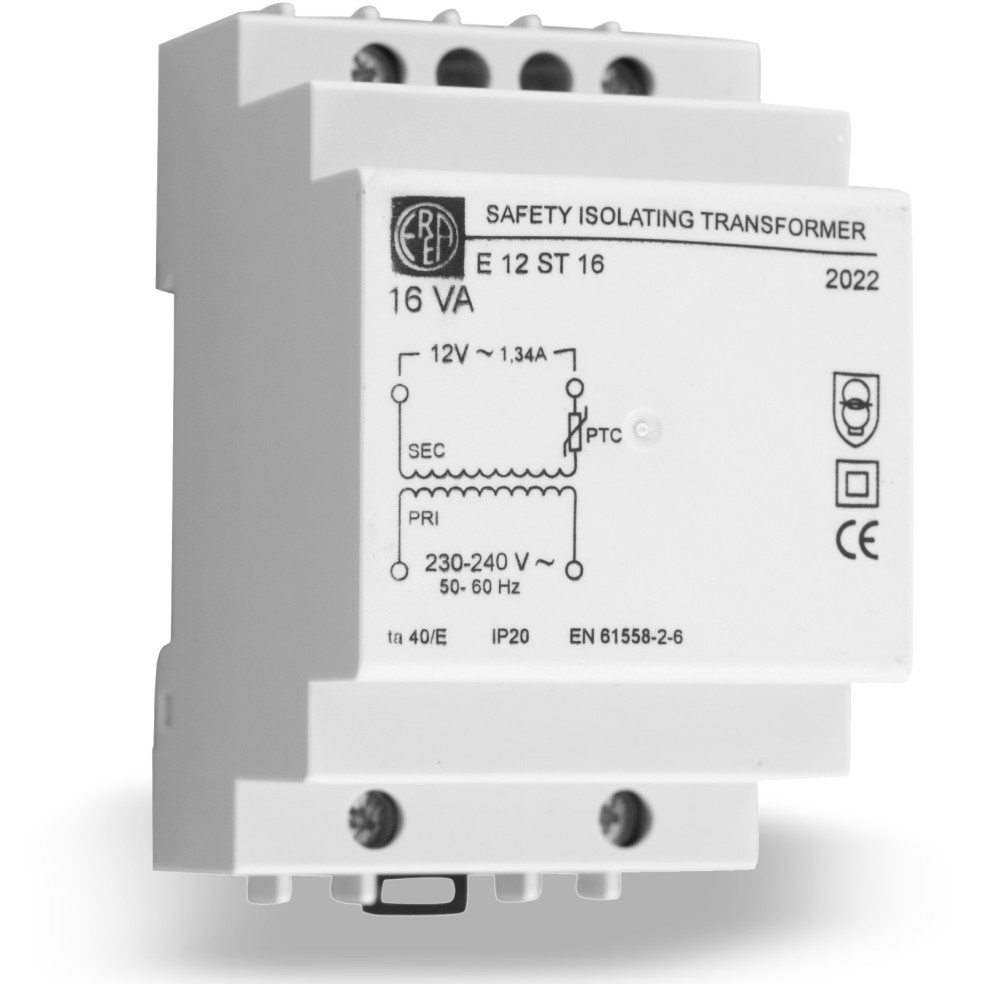 EREA - Tfo modulaire Up 0 230V Usec 0 12V 16VA - E 12ST16