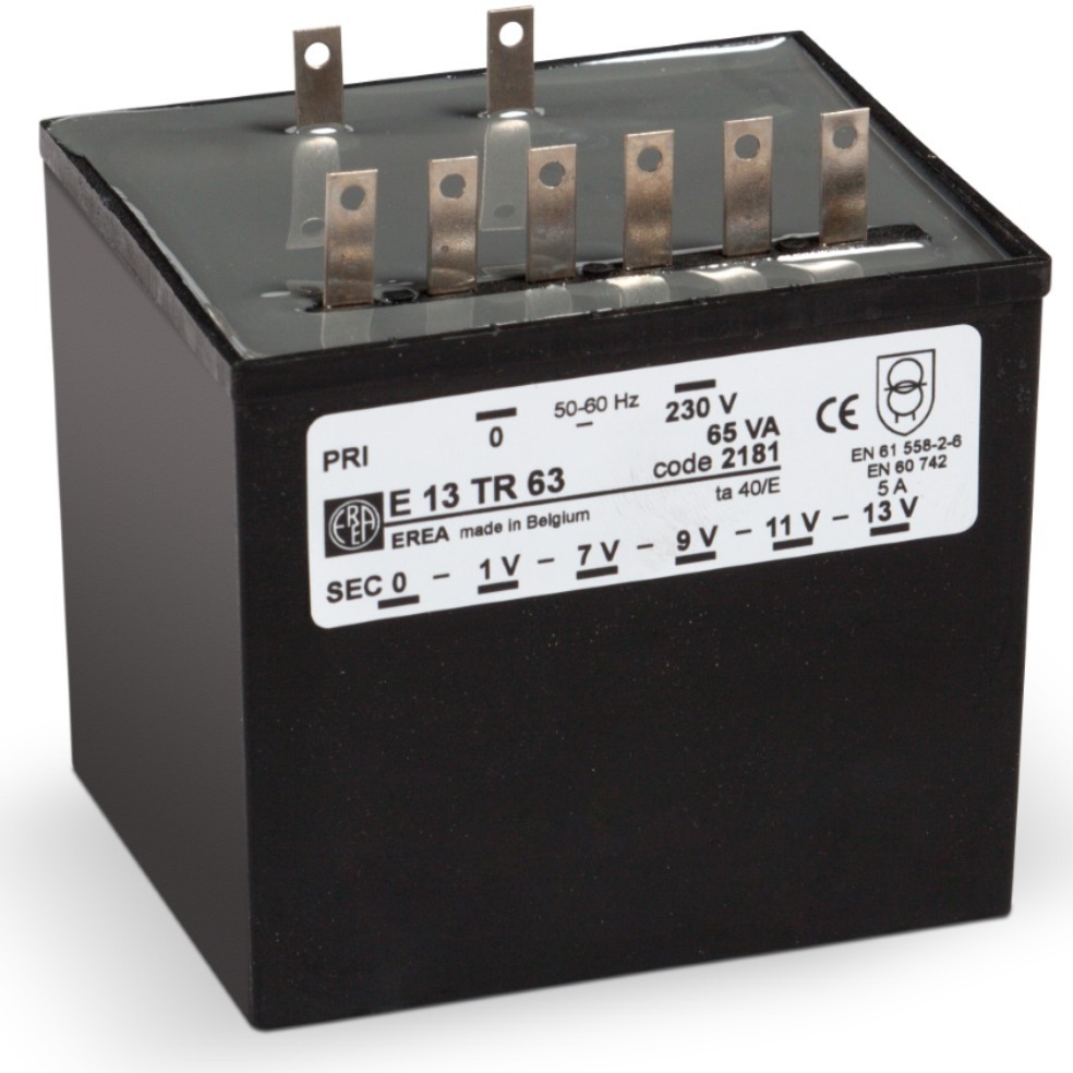 EREA - Bescherm.tfo 230V/Us Multi voltage 63VA - E 13TR63