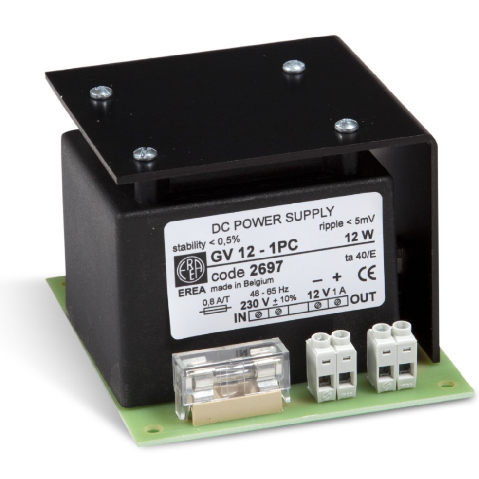EREA - Gestabilisserde voeding 230VAC/12VDC 1A - GV12-1PC