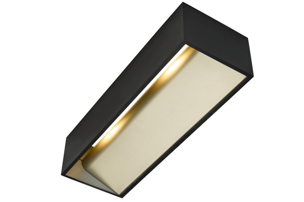 SLV - LOGS IN L indoor LED wandarmatuur zwart/messing 3000 K - 1002842