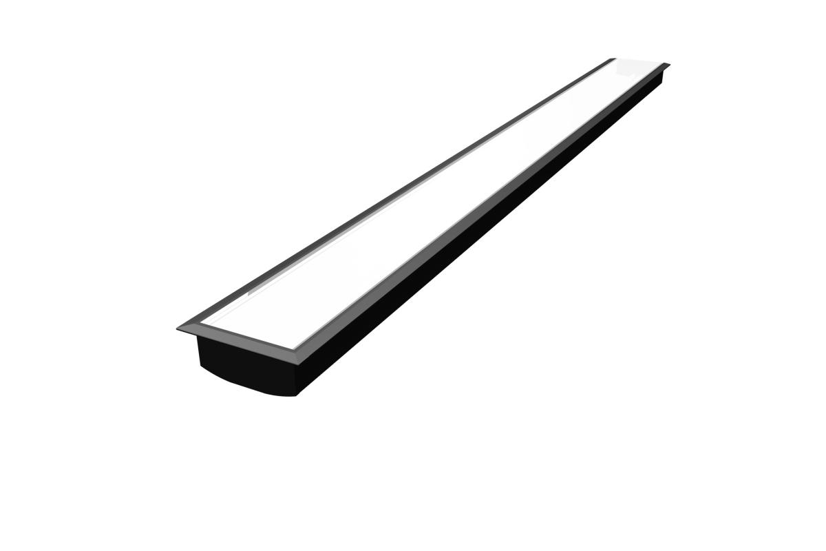 SLV - GRAZIA 60, inbouwprofiel 3 m zwart - 1004907