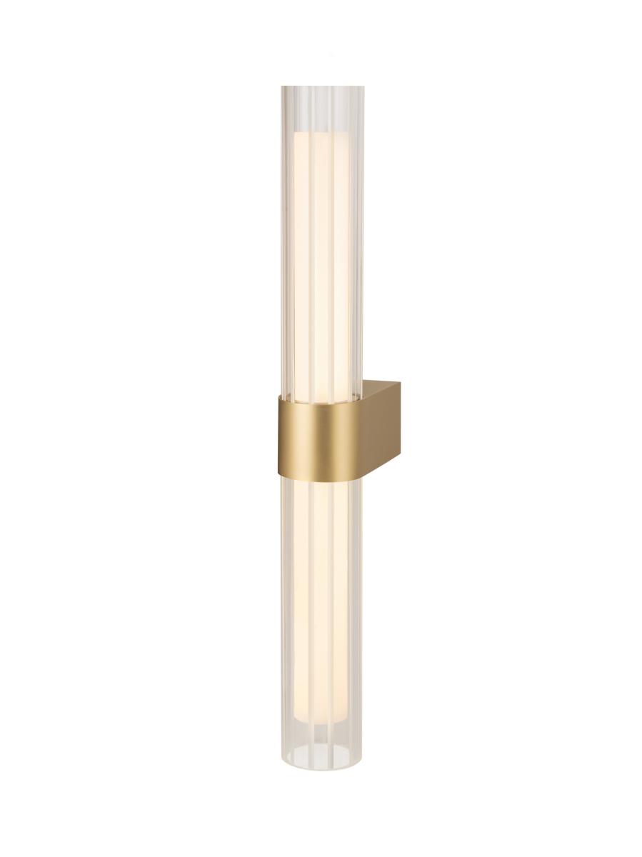 SLV - LYGANT double, wandopbouwarmatuur, 3000 K, 11 W, messing - 1007616