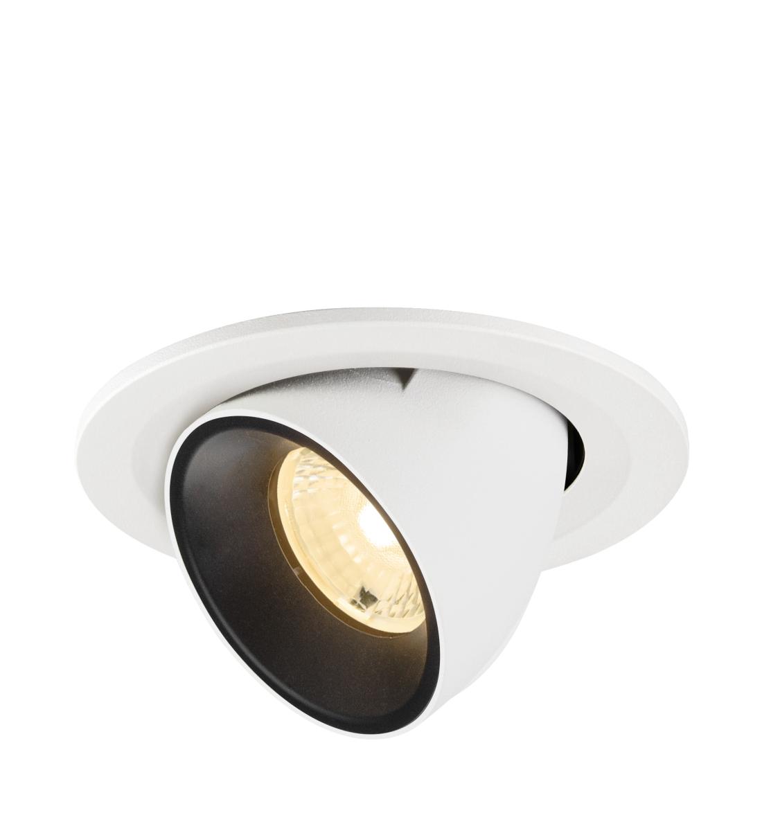 SLV - NUMINOS® GIMBLE S, plafondinbouwarmatuur wit/zwart 3000 K - 1009409