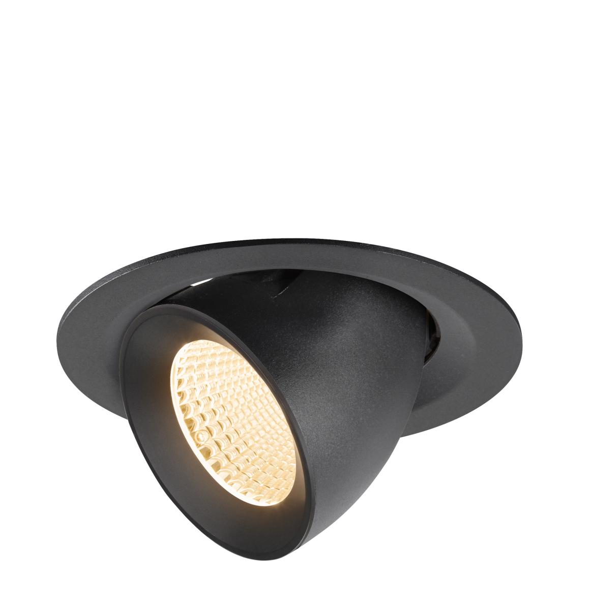 SLV - NUMINOS® GIMBLE M, plafondinbouwarmatuur, 2700K, 40°, zwart - 1009544