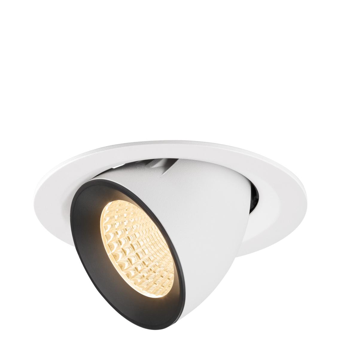 SLV - NUMINOS® GIMBLE M, plafondinbouwarmatuur wit/zwart 2700 K - 1009556