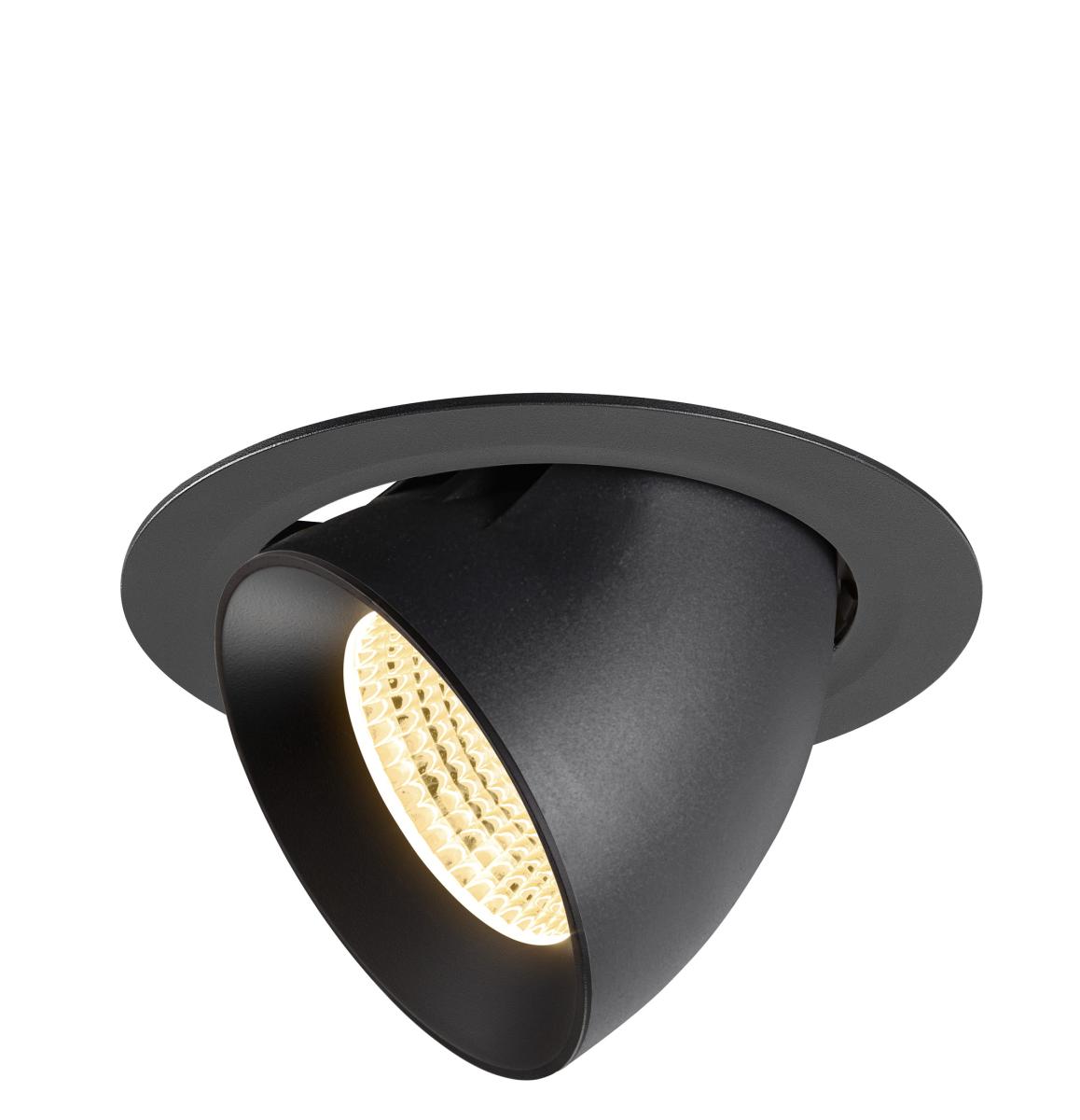 SLV - NUMINOS® GIMBLE XL, plafondinbouwarmatuur, 3000K, 55°, zwart - 1009888