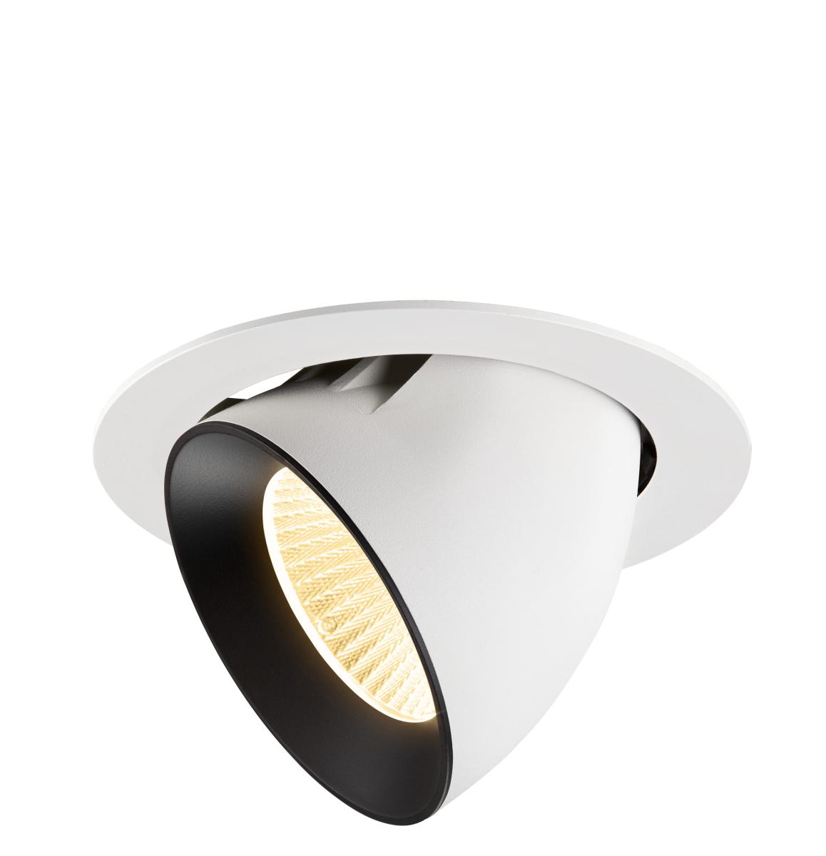 SLV - NUMINOS® GIMBLE XL, plafondinbouwarmatuur wit/zwart 3000 K - 1009894