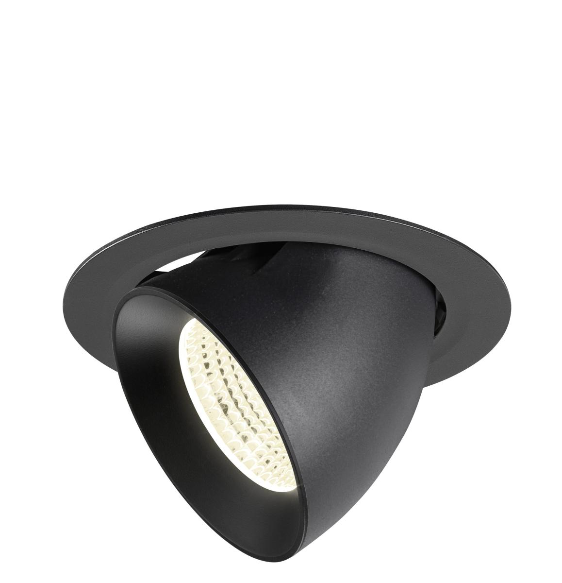 SLV - NUMINOS® GIMBLE XL, plafondinbouwarmatuur, 4000K, 55°, zwart - 1009906