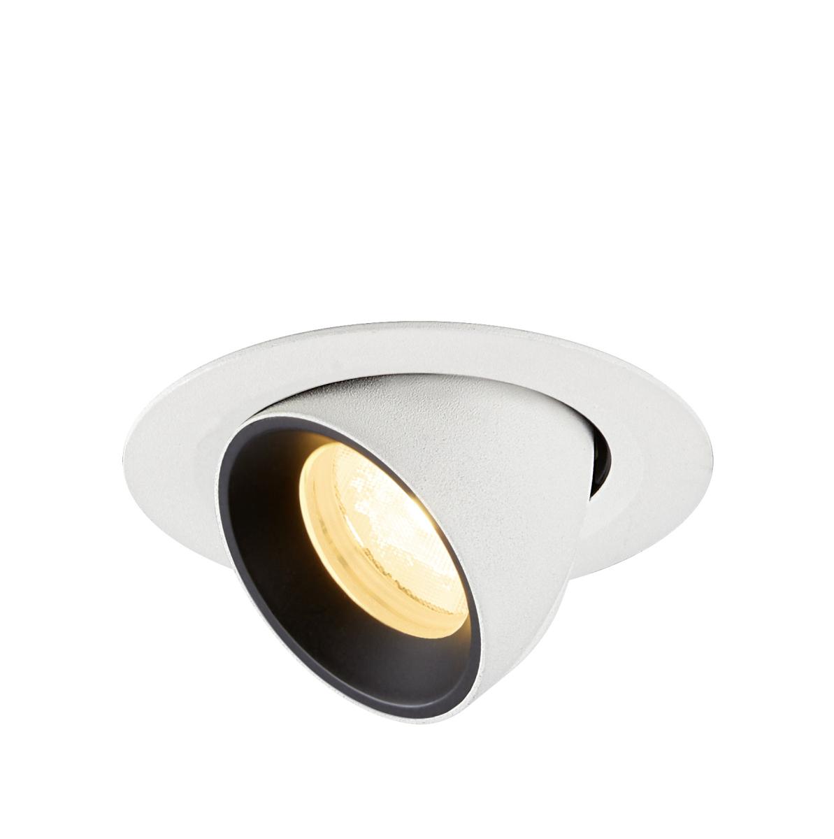 SLV - NUMINOS® GIMBLE XS, plafondinbouwarmatuur wit/zwart 3000 K - 1010056