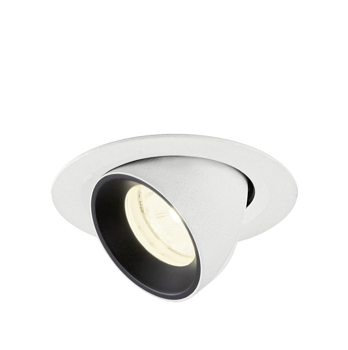 SLV - NUMINOS® GIMBLE XS, plafondinbouwarmatuur wit/zwart 4000 K - 1010071
