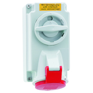 Bals - opbouw cee stopcontact 16A 3P+A 400V IP44, + schakelaar + ve - 1610