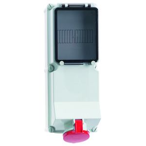 Bals - opbouw cee stopcontact 63A 3P+N+A 400V IP44, beveiligbaar 8M - 15038