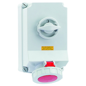 Bals - opbouw cee stopcontact 63A 3P+A 400V IP67, + schakelaar + ve - 16604