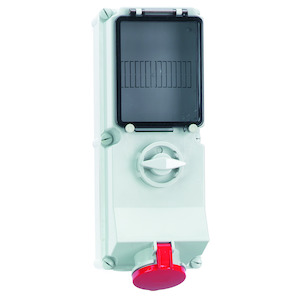 Bals - opbouw cee stopcontact 32A 3P+N+A 400V + schakelaar IP44, pl - 17058