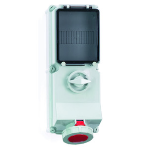 Bals - opbouw cee stopcontact 32A 3P+A 400V ip67+schakelaar+vergren - 17063