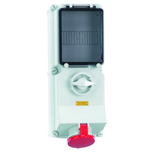 Bals - opbouw cee stopcontact 16A 3P+A 400V IP44+schakelaar+vergren - 17164