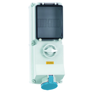 Bals - opbouw cee stopcontact 16A 3P+A 230V IP44+schakelaar+vergend - 17165