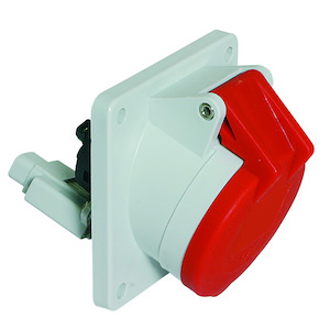 Bals - Inbouw cee stopcontact schuin 32A 3P+A 400V IP44 met hulpcon - 120590