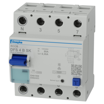 Doepke - DIFFERENTIEEL TYPE B SK DFS4 80A 0.300A 4P - 09156998
