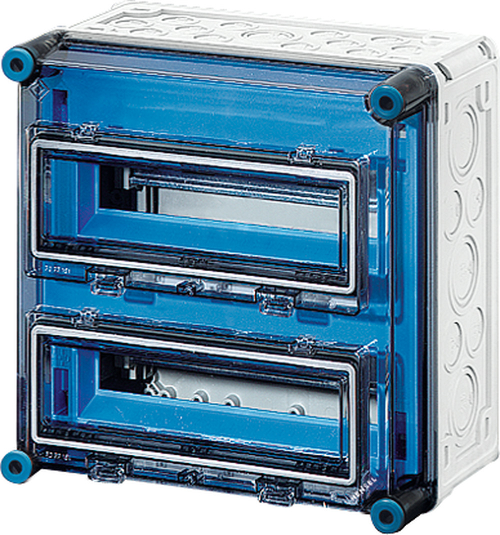 Hensel - MI behuizing voor automaten met klapdeksels 2x12 modules 300 - MI1227