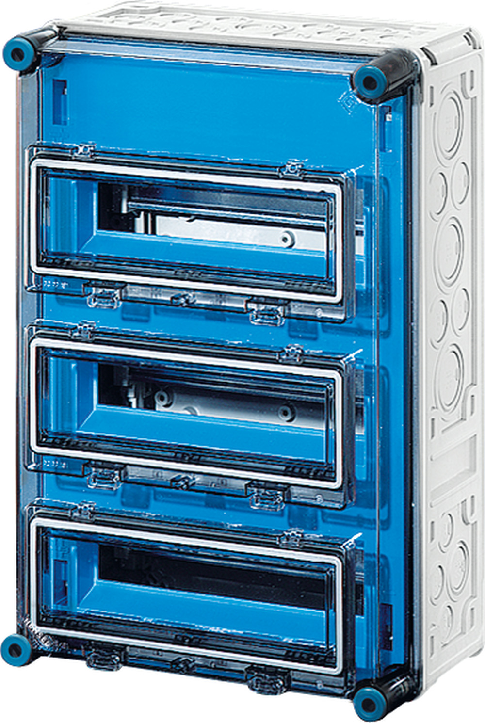Hensel - MI behuizing voor automaten met klapdeksels 3x12 modules 450 - MI1337