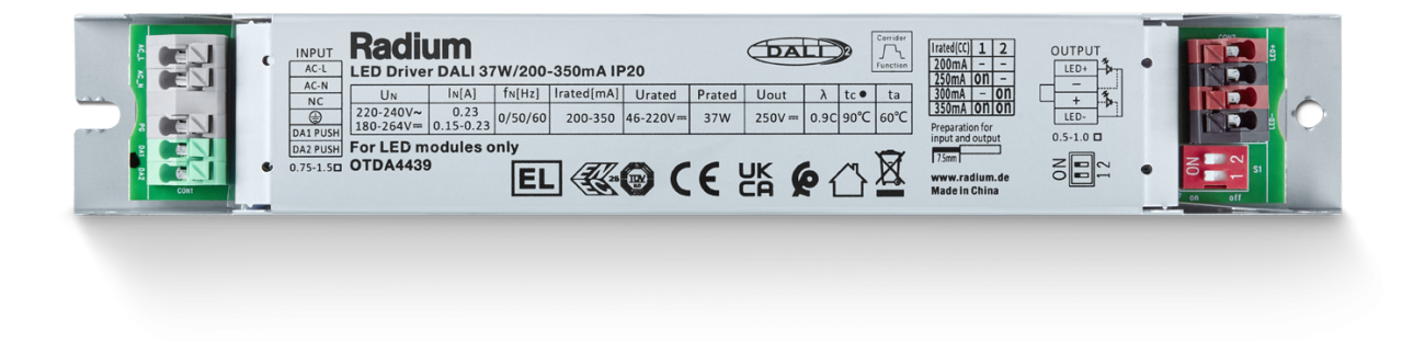 Radium - DRIVER DALI 37W/200 350MA IP20 - RAOTDA4439