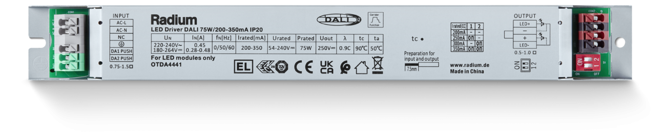 Radium - DRIVER DALI 75W/200 350mA IP20 - RAOTDA4441