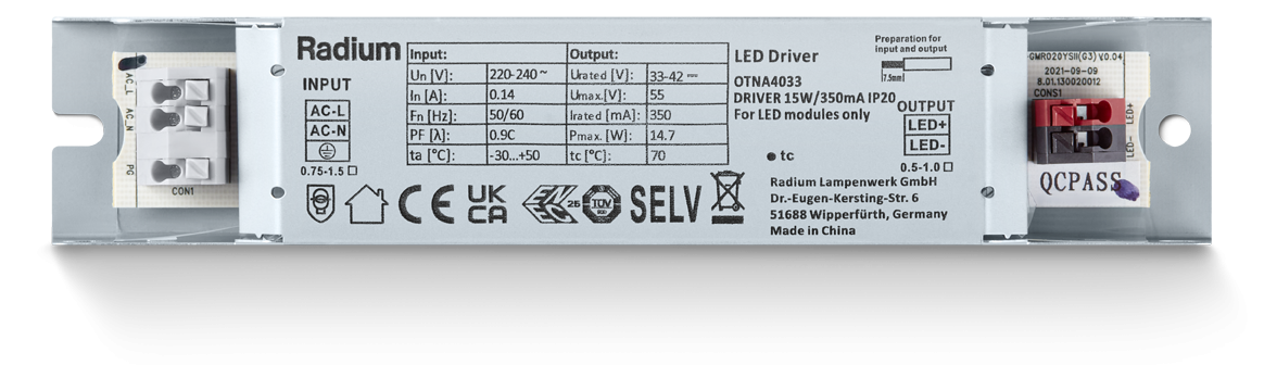 Radium - DRIVER 15W/350mA IP20 - RAOTNA4033