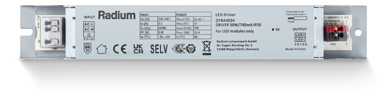 Radium - DRIVER 30W/700mA IP20 - RAOTNA4034