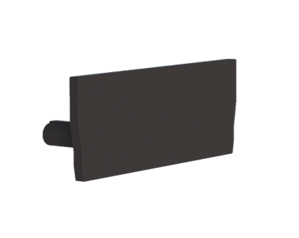 Radium - ENDCAP PROFILE MEDIUM U FLAT BLACK - RAZTPA2618