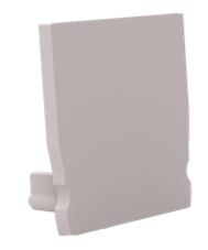 Radium - ENDCAP SQUARE PROFILE S U FLAT GREY - RAZTPA3191