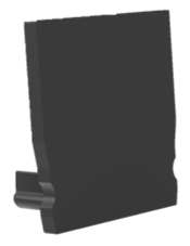 Radium - ENDCAP SQUARE PROFILE S U FLAT BLACK - RAZTPA3195