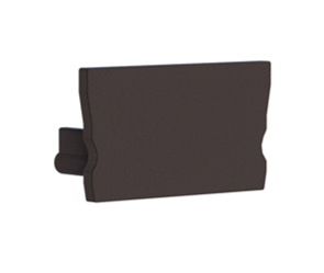 Radium - ENDCAP PROFILE SMALL U FLAT BLACK - RAZTPA4405