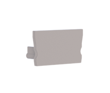 Radium - ENDCAP PROFILE SMALL U FLAT WHITE - RAZTPA4406