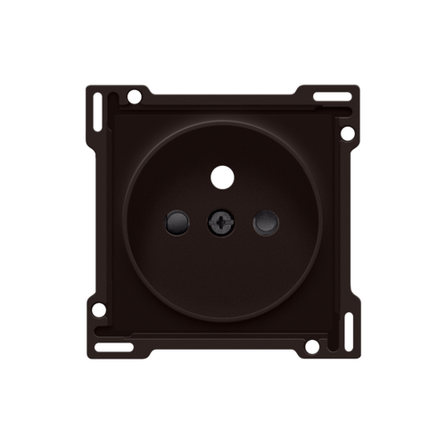 Niko - Set stopcontact penaarde Rocker/Toggle dark brown coated - 124-74001