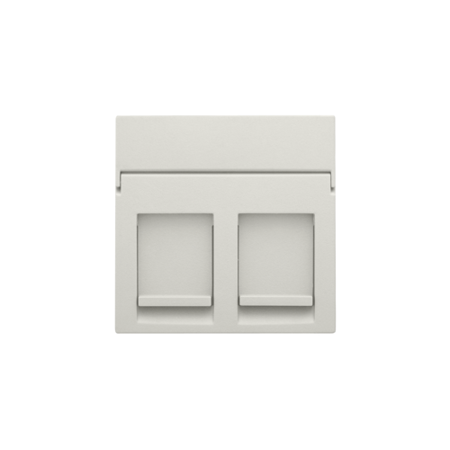 Niko - Centraalplaat data 2x RJ light grey - 141-65200