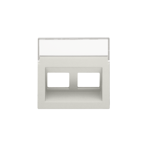 Niko - Centraalplaat data 2x RJ schuin light grey - 141-65400