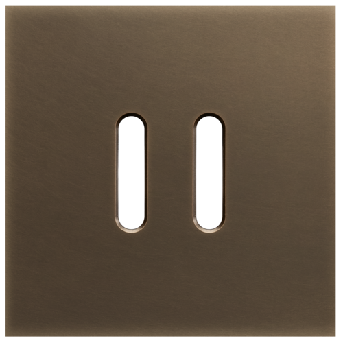 Niko - Rocker plaat 1v dark bronze patina - 211-56102