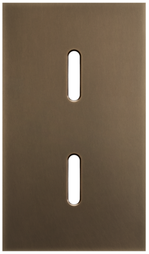 Niko - Rocker plaat 2v V60mm dark bronze patina - 211-56251