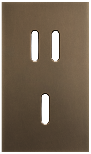 Niko - Rocker plaat 2v V60mm dark bronze patina - 211-56254