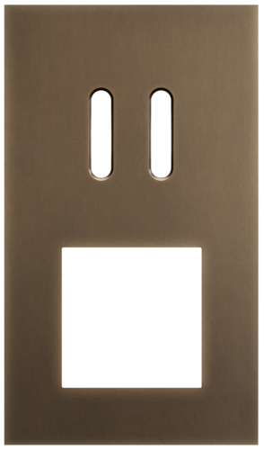 Niko - Rocker plaat 2v V60mm dark bronze patina - 211-56256