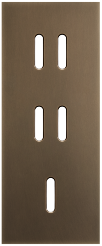 Niko - Rocker plaat 3v V60mm dark bronze patina - 211-56354