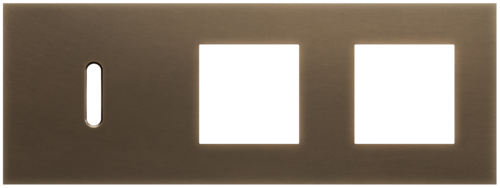 Niko - Rocker plaat 3v H71mm dark bronze patina - 211-56705
