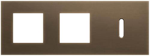 Niko - Rocker plaat 3v H71mm dark bronze patina - 211-56706