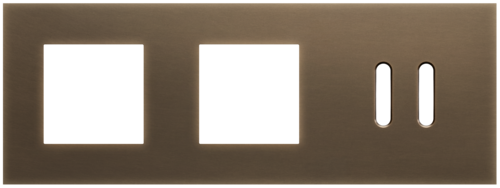 Niko - Rocker plaat 3v H71mm dark bronze patina - 211-56708