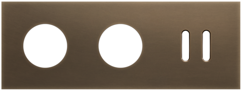 Niko - Rocker plaat 3v H71mm dark bronze patina - 211-56712